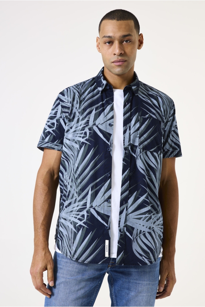 OVERHEMD MET PRINT E51096 2591 DEEP INK
